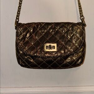 Target Gold Quilted Crossbody Bag with Chain